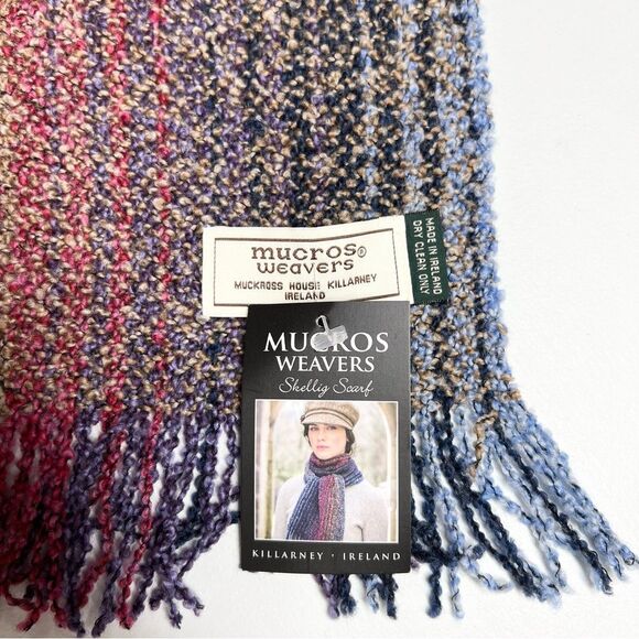 NWT Mucros Weavers Skellig Scarf Made In Ireland Merino Wool Blend - Picture 7 of 8